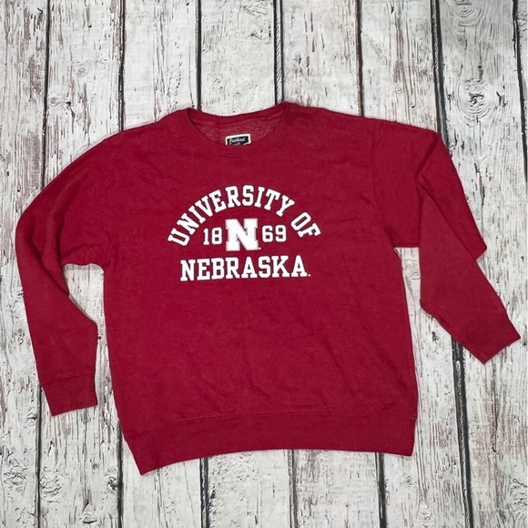 University of Nebraska Cornhuskers League Red Crewneck Sweatshirt - Picture 1 of 5